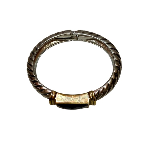 💫Premier Designs Black and Gold Cable Bangle Bracelet - Holiday Gift Ready - Picture 5 of 6